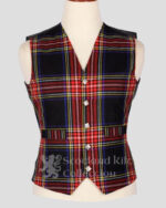 Black Stewart Tartan Vest