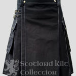 Black Utility Kilt - Best Cotton Utility Kilt