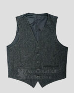 Grey Highland Men's Tweed Argyle Kilt Jacket vest