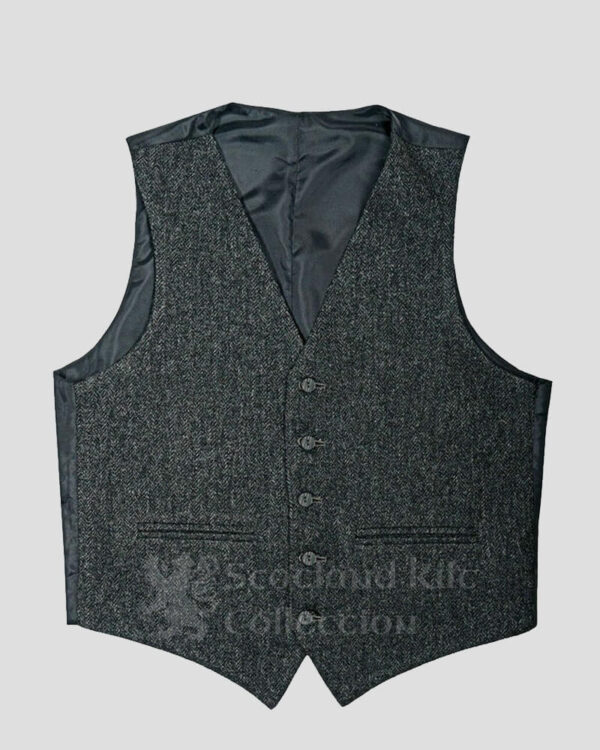 Grey Highland Men's Tweed Argyle Kilt Jacket vest