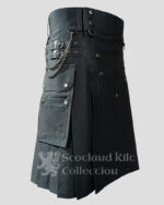 Grey Utility Kilt right side