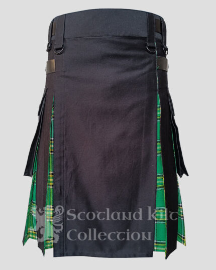 Hybrid Black Irish Kilt - kilts for Men's