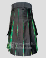 Hybrid Black Irish Kilt back side