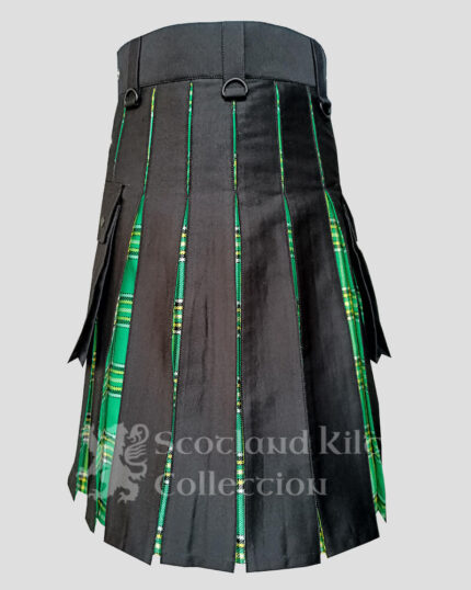 Hybrid Black Irish Kilt back side