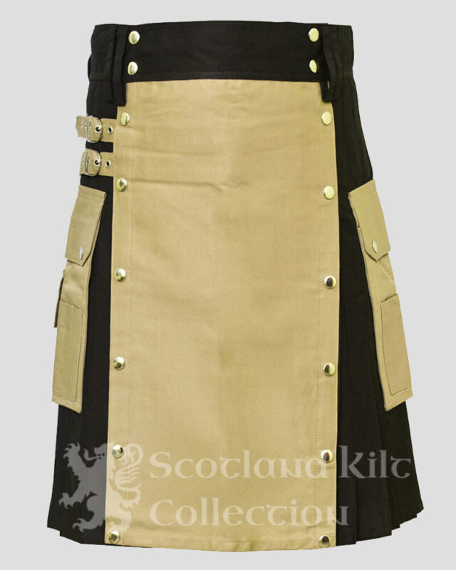 Hybrid Kilt Black and Khaki