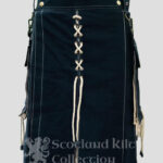 Black & Khaki Hybrid Kilt for Men Traditional 5 Colors Combinations