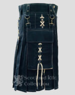 Hybrid Kilt Black and Khaki left sdie
