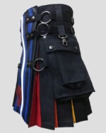Leather Pride Flag Kilt left side