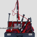 MacDonald Tartan Black Finish Bagpipe Set