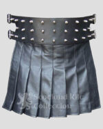 Mini Studded Leather Kilt