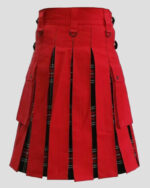 Red Hybrid Kilt back side