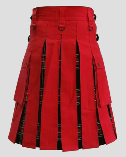 Red Hybrid Kilt back side