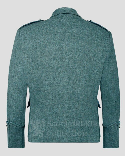 Scottish Highland Men's Green Tweed Argyle Kilt Jacket
