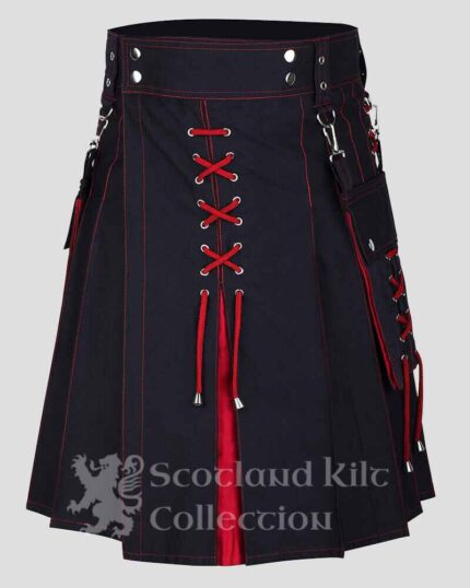 Modern Two Tone Cotton Hybrid Utility Kilt - Wedding Kilt
