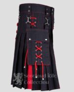 Scottish Modern Two Tone Cotton Utility Kilts pocket side