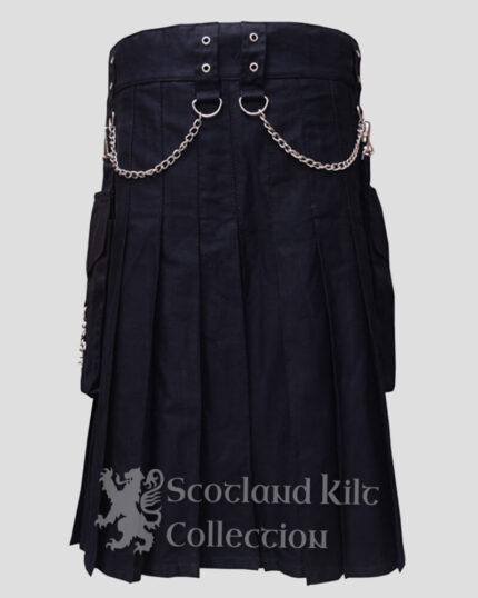 Scottish Steampunk Gothic Utility Kilt back side