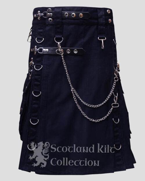 Steampunk Gothic Utility Fashion Kilts For Men Scotland Kilt Colle 