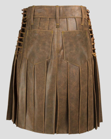 Vintage Leather Kilt back side
