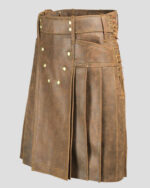 Vintage Leather Kilt left side