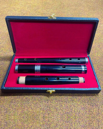 4 Parts Handmade Black Finish Rosewood Flute box