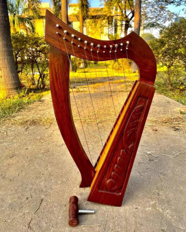 Irish 12 Strings Celtic Lyre Harp front - Scotland kilt Collection