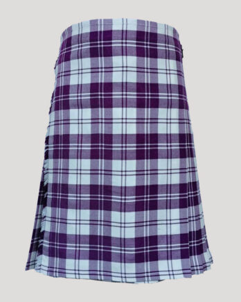 Clan Erskine Dress Purple and White Tartan Kilt front