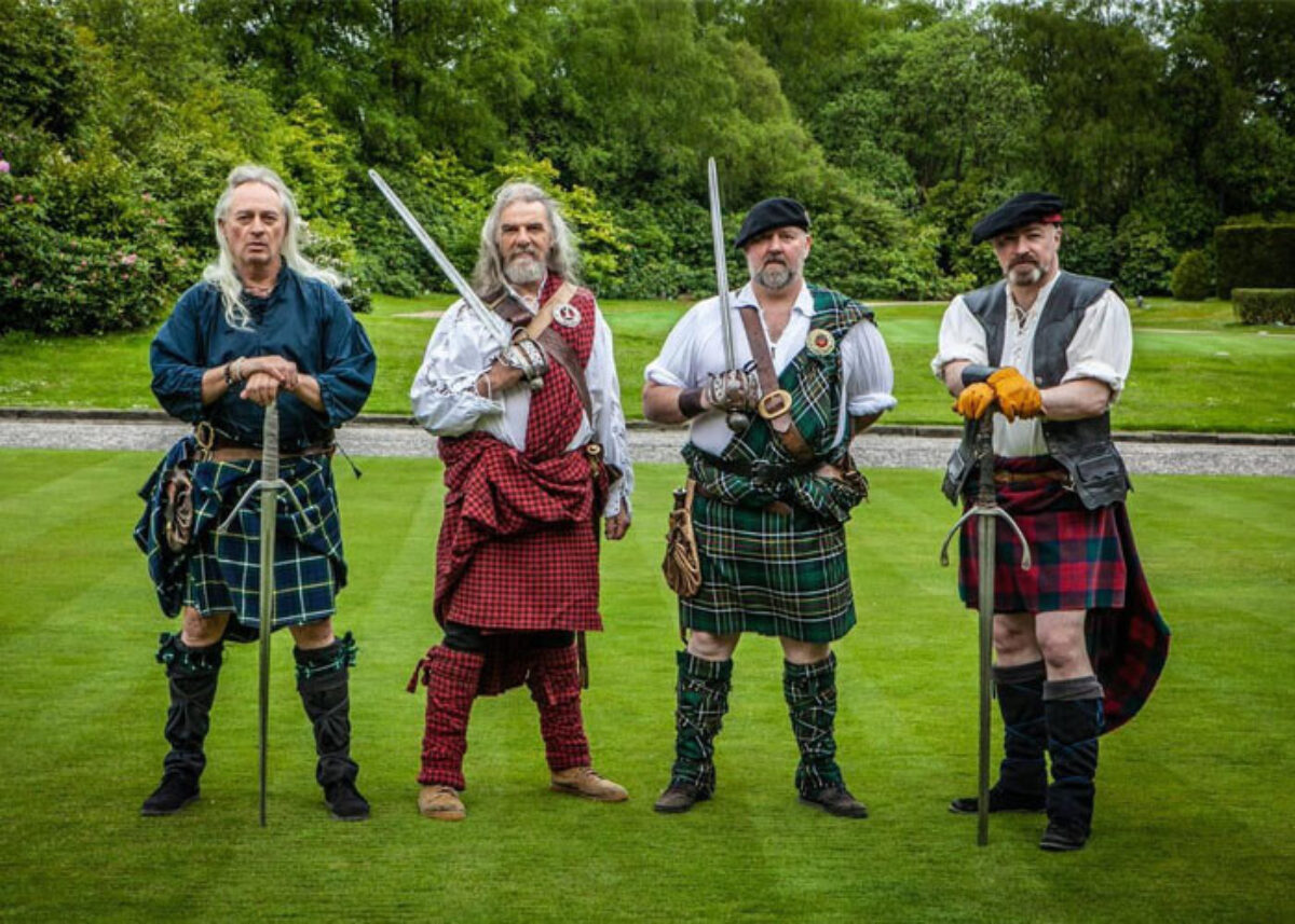 Highlander Men's Leggings, Green Tartan