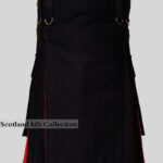 Black Hybrid Utility Bear Pride Kilt front