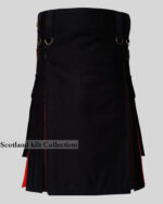 Black Hybrid Utility Bear Pride Kilt front