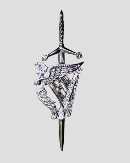 Lady Harp Kilt Pin Silver