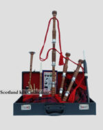 MACDONALD TARTAN NATURAL FINISH BAGPIPE SET