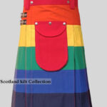 Pride Rainbow Hybrid Kilt front | Multi Color Kilt Like a Rainbow