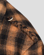 Black & Orange Pure Wool Argyll Jacket With Waistcoat/Vest