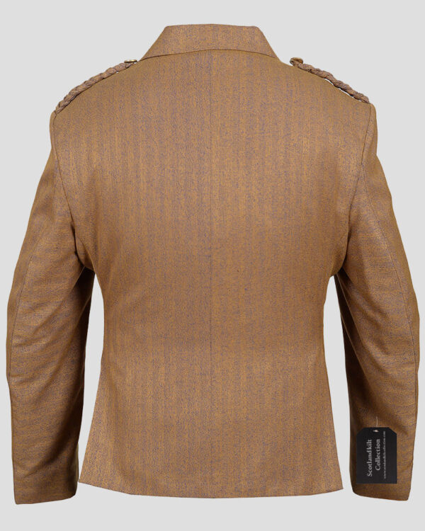 Brown Serge Wool Argyll Jacket With Vest