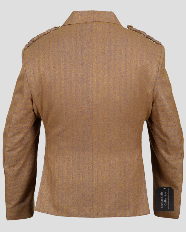 Brown Serge Wool Argyll Jacket With Vest