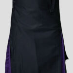 Custom Black And Purple Hybrid Kilt