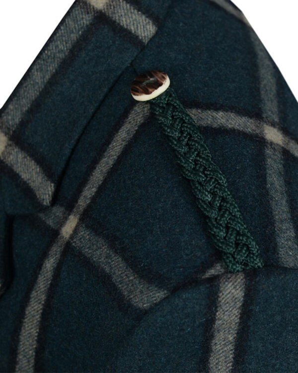Green Pure Wool Argyll Jacket With WaistcoatVest