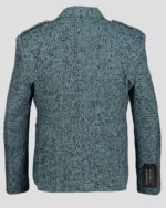 Pure Wool Black And Blue Argyll Jacket With Waistcoat/Vest