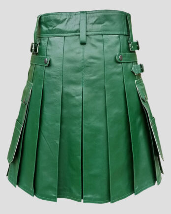 Green Leather Kilt