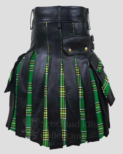 Irish Heritage Tartan Leather Hybrid Kilt