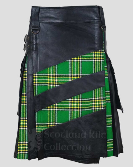 Irish Heritage Tartan Leather Hybrid Kilt