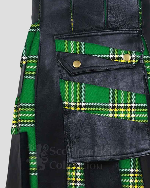 Irish Heritage Tartan Leather Hybrid Kilt