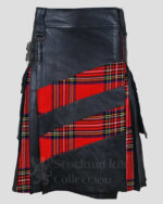 Royal Stewart Tartan Leather Hybrid Kilt