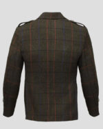 Brown Highland Wedding Kilt Jacket With Waistcoat