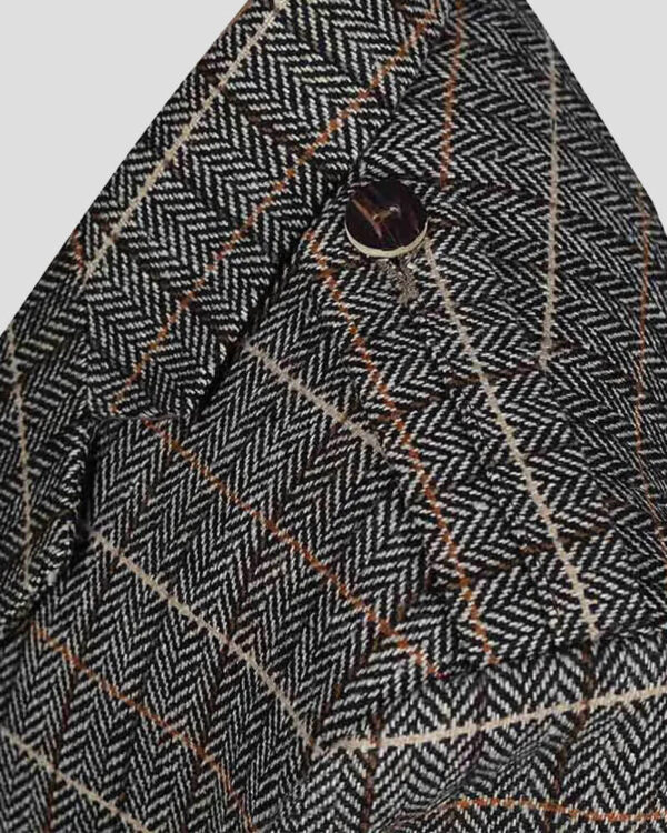 Brown Tweed Wool Argyll Jacket With Waistcoat/Vest