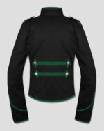 Green Black Gothic Steampunk Military Drummer Parade Jacket