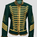 Jimi Hendrix Pipe Band 18th Century Napoleonic Green Hussar Jacket