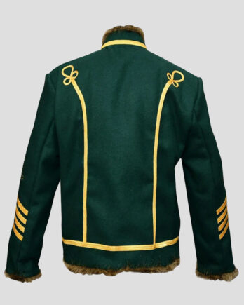 Jimi Hendrix Pipe Band 18th Century Napoleonic Green Hussar Jacket