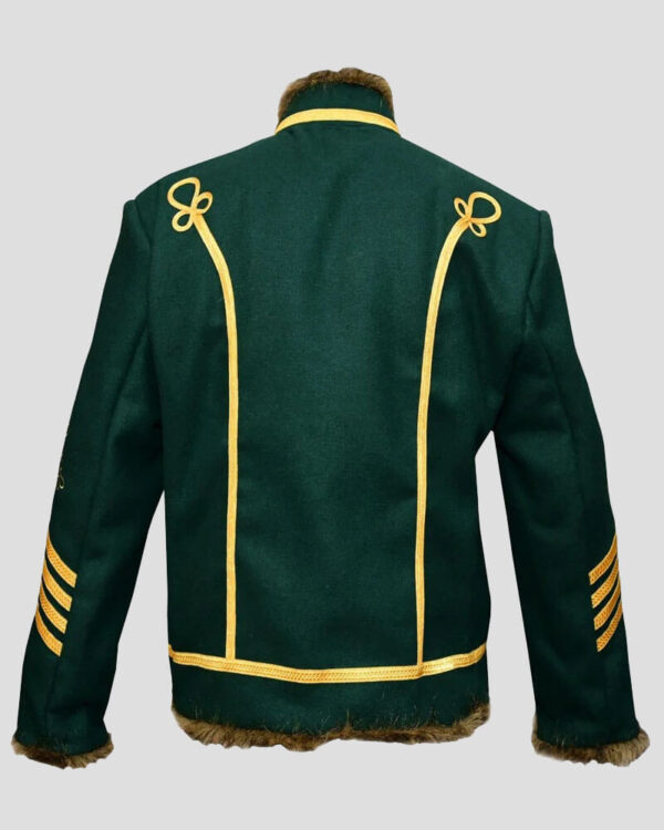 Jimi Hendrix Pipe Band 18th Century Napoleonic Green Hussar Jacket