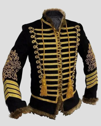 Jimi Hendrix Pipe Band Napoleonic Black Hussar Jacket 18th Century